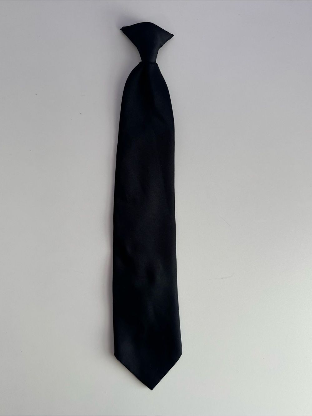 David Taylor Solid Black Satin Men's Tie